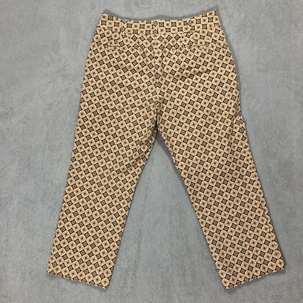 Talbots Stretch Patterned Crop Pants Geometric Pr… - image 6